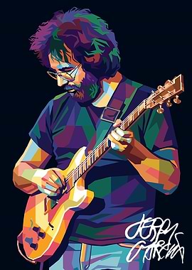 Jerry Garcia Playing Guitar