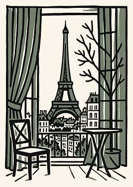 Parisian Balcony View