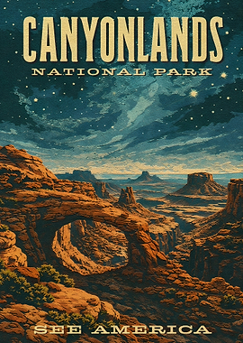 Canyonlands National Park Vintage Poster