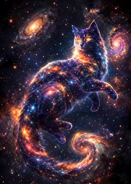 Cosmic Cat in Nebula