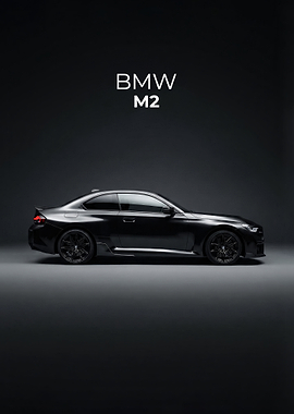 black BMW M2 Coupe poster