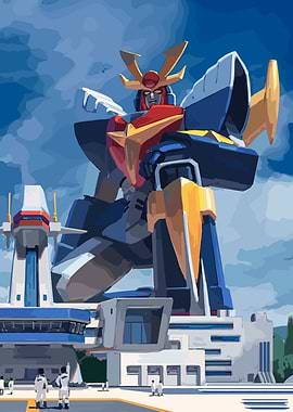Giant Robot and Futuristic Base