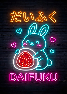 Cute Daifuku Neon Sign