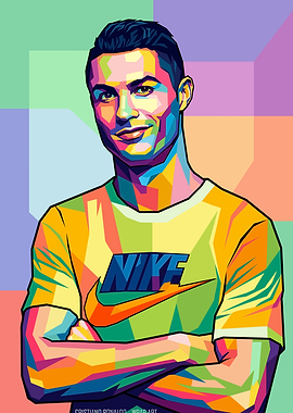Cristiano Ronaldo Pop Art Portrait