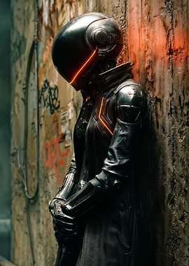 Neon Visor Cyberpunk Character