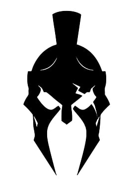Black Spartan Helmet Silhouette