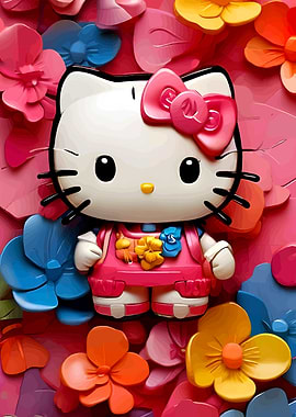 Hello Kitty with Flowers