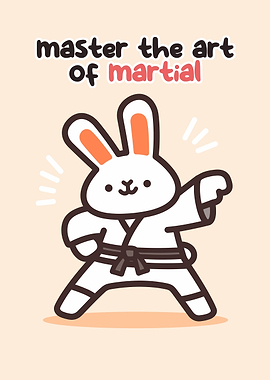 Cute Bunny Martial Artist