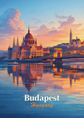 Budapest Cityscape at Sunset
