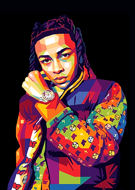 Colorful Pop Art Portrait of a DD Osama
