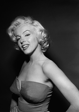 Marilyn Monroe in a Strapless Dress