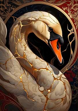 Kintsugi Swan