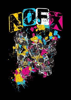 NOFX Skulls and Splatter Art