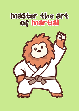 Cute Bigfoot Martial Artist