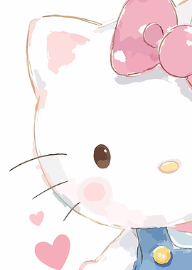 Cute Hello Kitty with Pink Bow