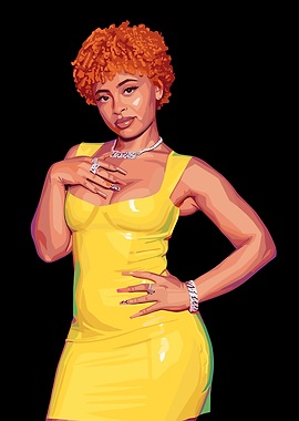 Ice Spice in Yellow Dress