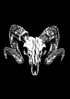 Ram Skull with Text
