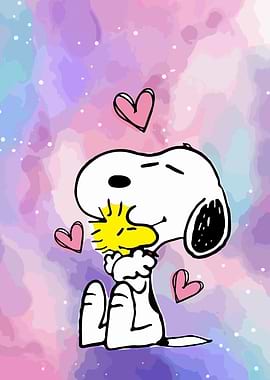 Snoopy and Woodstock Hugging