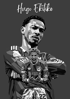 Hugo Ekitike22 Football Pop Art