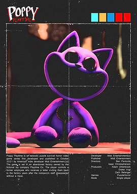 Poppy Playtime Cat Character Poster
