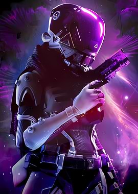 Apex Legends: Futuristic Soldier with Purple Energy