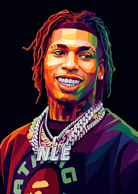 NLE Choppa Pop Art Portrait