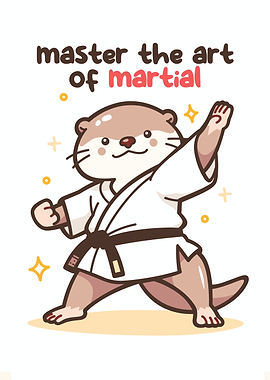 Cute Otter in Karate Gi