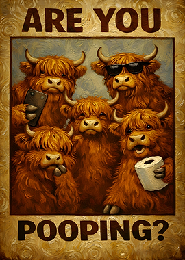 Highland Cows Asking 'Are You Pooping?'