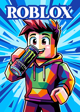 Roblox Character Drinking Monster Energy