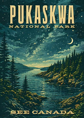 Pukaskwa National Park Vintage Poster