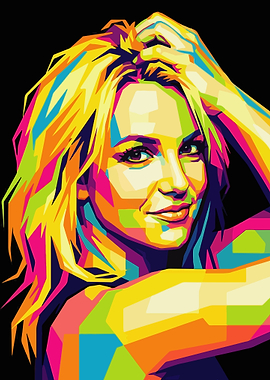 Colorful Portrait of Britney Spears