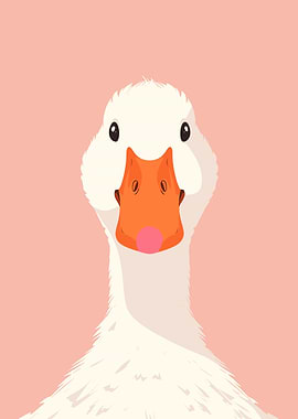Cute Goose Face Close-up