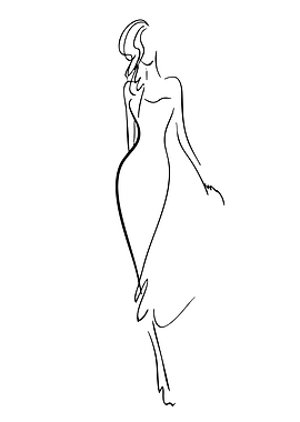Elegant Fashion Sketch of a Woman