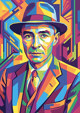 J. Robert Oppenheimer Pop Art Portrait