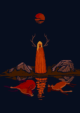 Death Howle Game Art – Pixel Ritual Eclipse