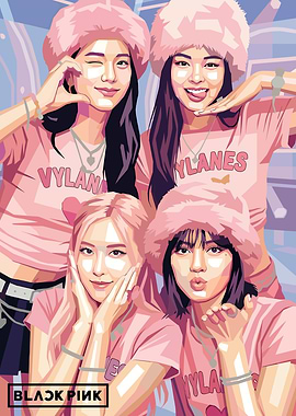 Blackpink K-Pop Group Portrait