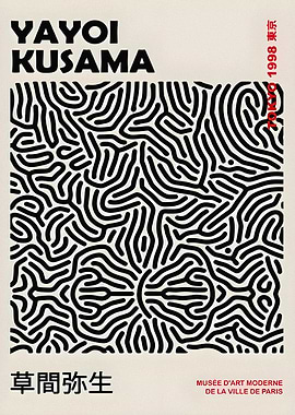 Yayoi Kusama Tokyo 1998 Poster