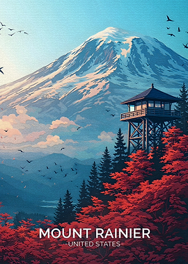 Mount Rainier National Park Poster