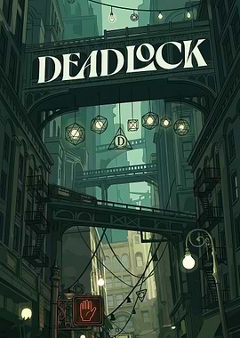 Deadlock Cityscape with Geometric Lights