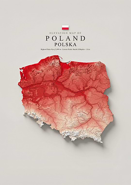 Elevation Map of Poland
