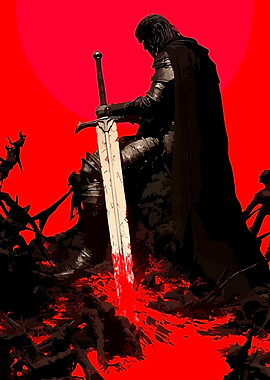 Bloody Knight with Giant Sword