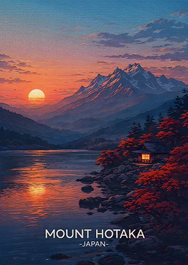 Mount Hotaka Sunset Landscape