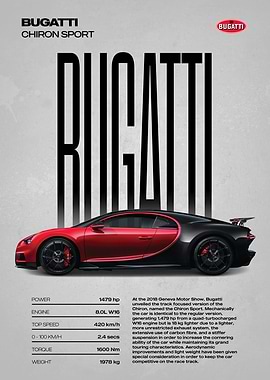 Bugatti Chiron Sport Poster