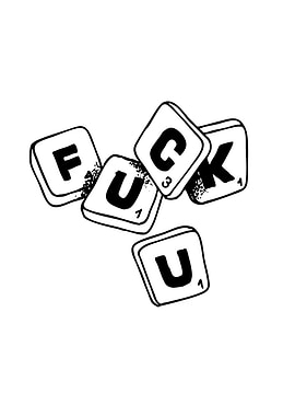Scrabble Tiles Spelling 'FUCK YOU'