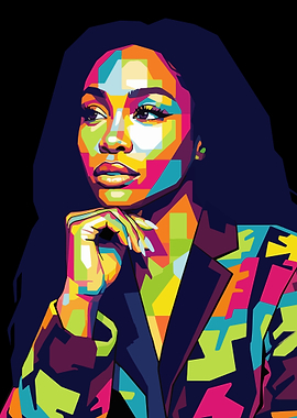 Colorful Portrait of a Woman