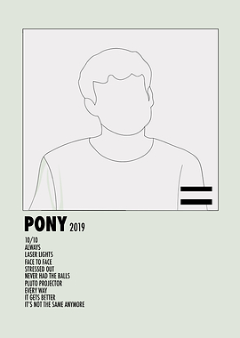Pony Album Cover Minimalist Art