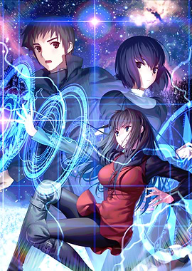 Anime characters with magic circles