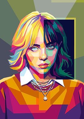 Billie Eilish Pop Art Portrait