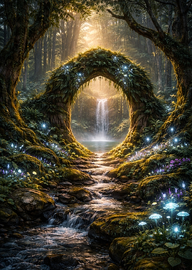 Forest Waterfall Archway