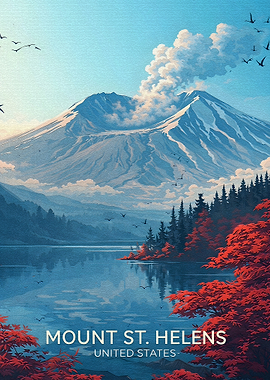 Mount St. Helens Eruption Landscape